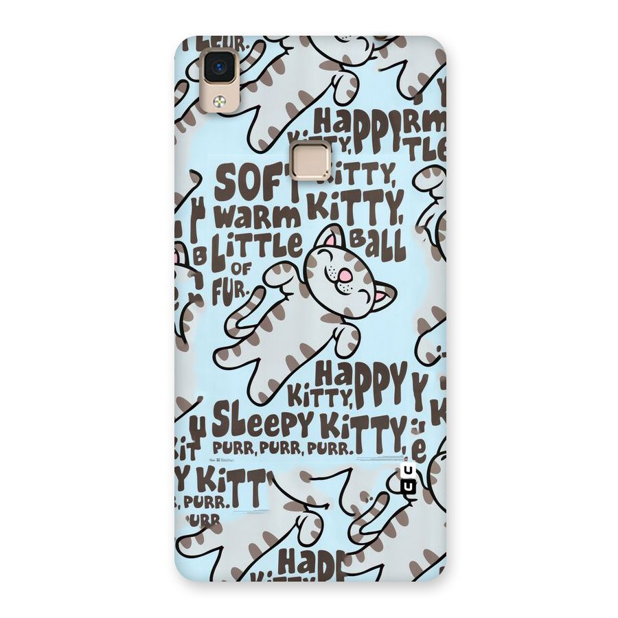 Kitty Pattern Back Case for V3 Max