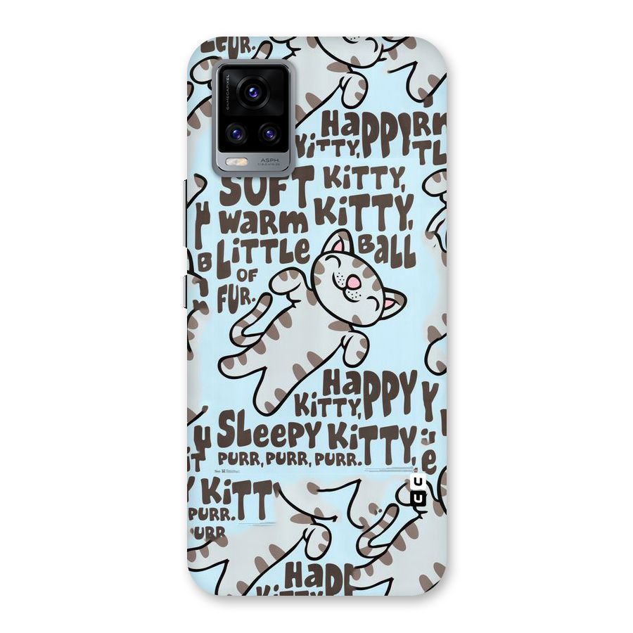 Kitty Pattern Back Case for Vivo V20