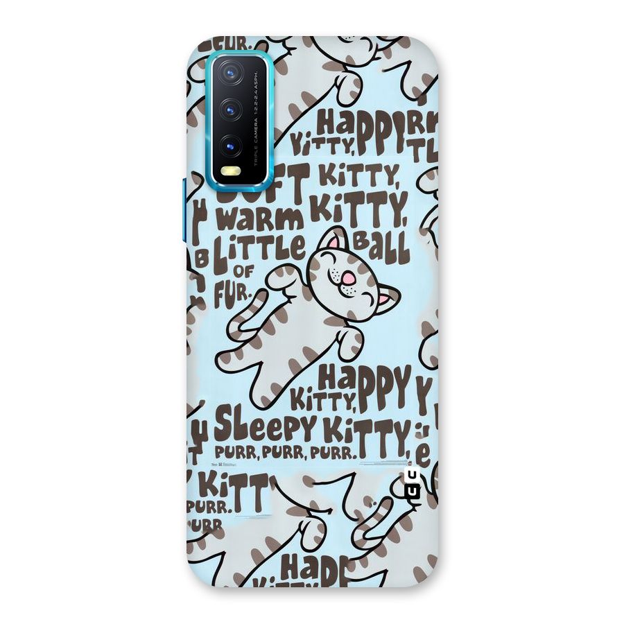 Kitty Pattern Back Case for Vivo Y20A