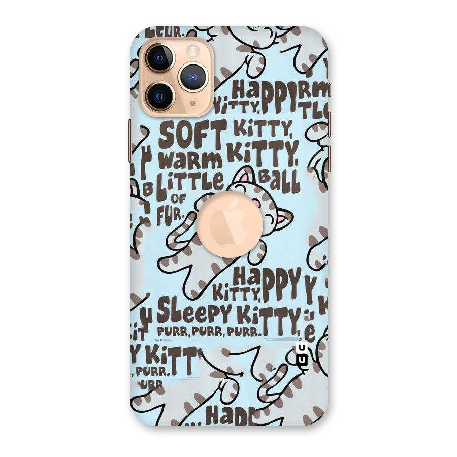Kitty Pattern Back Case for iPhone 11 Pro Max Logo Cut