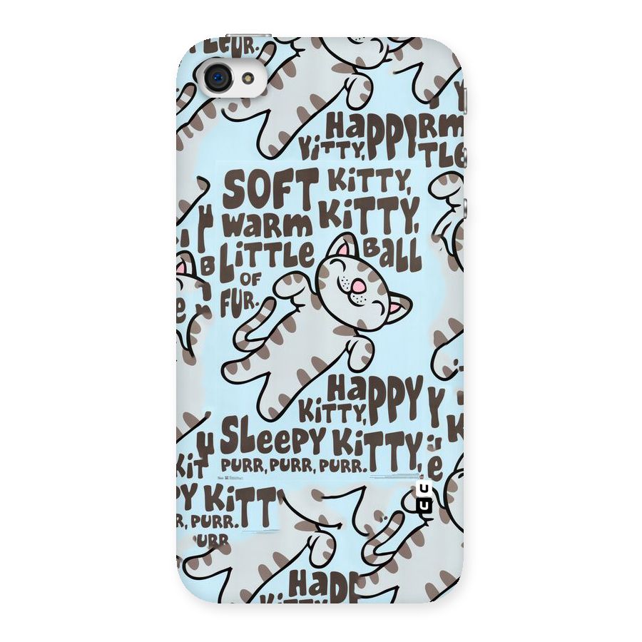 Kitty Pattern Back Case for iPhone 4 4s