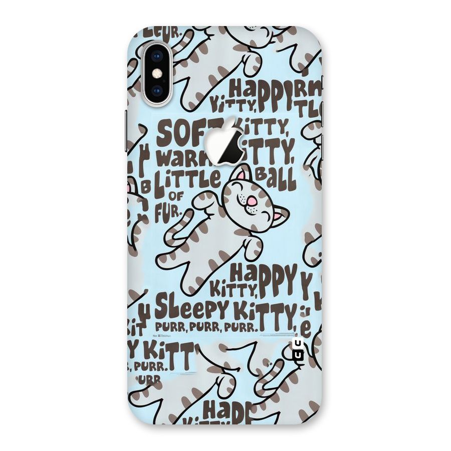 Kitty Pattern Back Case for iPhone XS Max Apple Cut