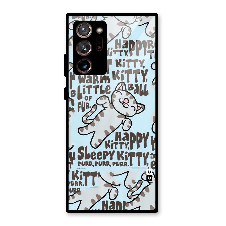 Kitty Pattern Glass Back Case for Galaxy Note 20 Ultra 5G