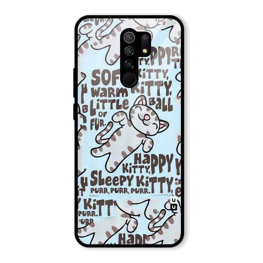 Kitty Pattern Glass Back Case for Poco M2