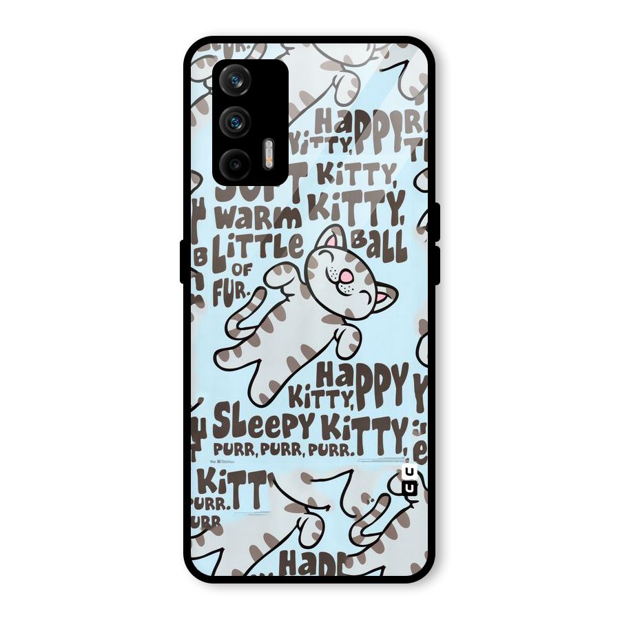 Kitty Pattern Glass Back Case for Realme GT 5G