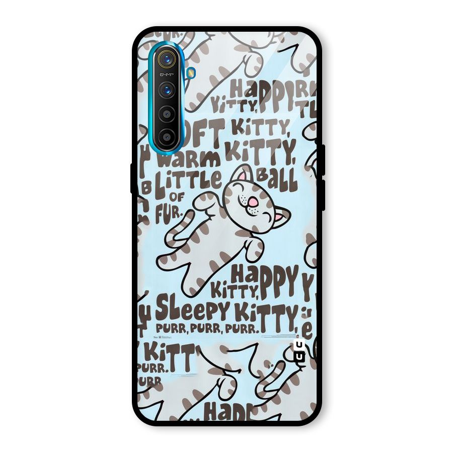 Kitty Pattern Glass Back Case for Realme X2