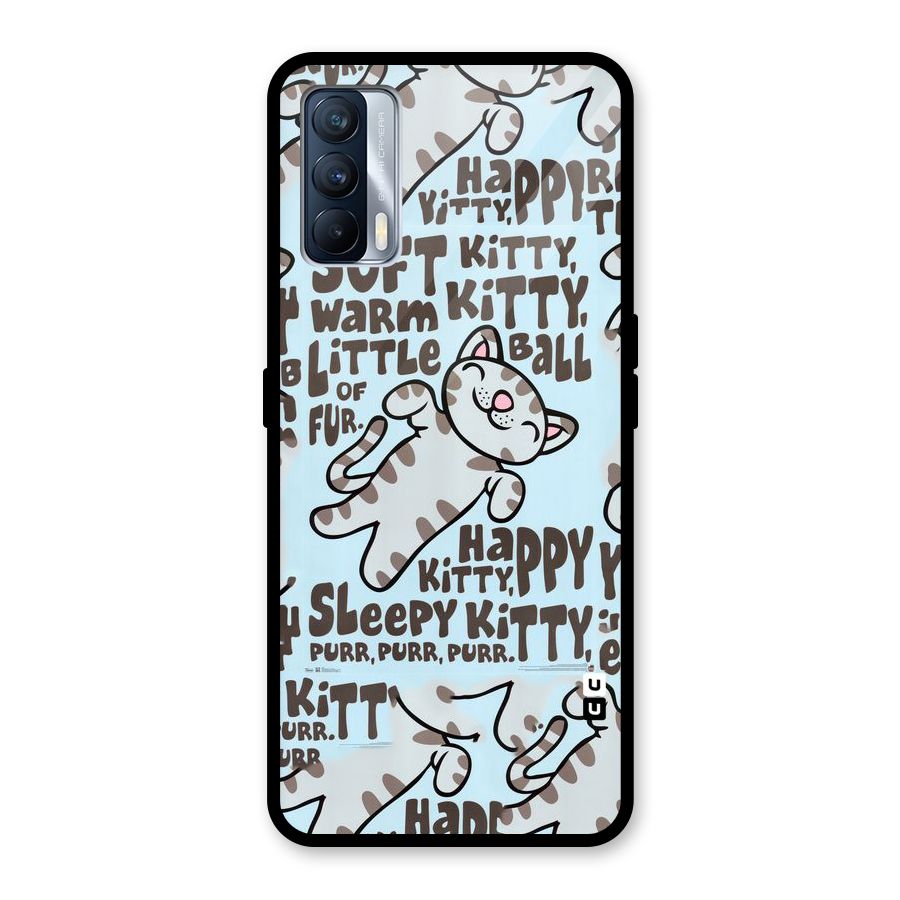 Kitty Pattern Glass Back Case for Realme X7