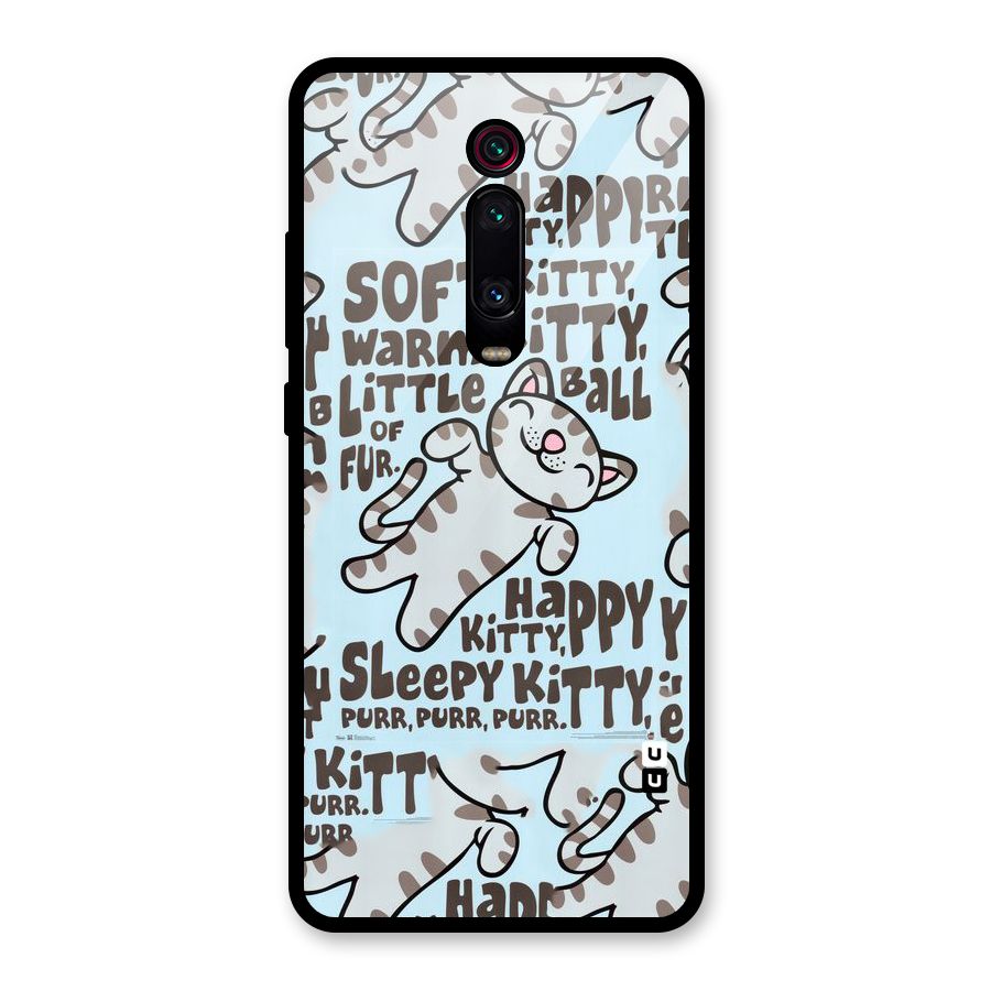Kitty Pattern Glass Back Case for Redmi K20 Pro