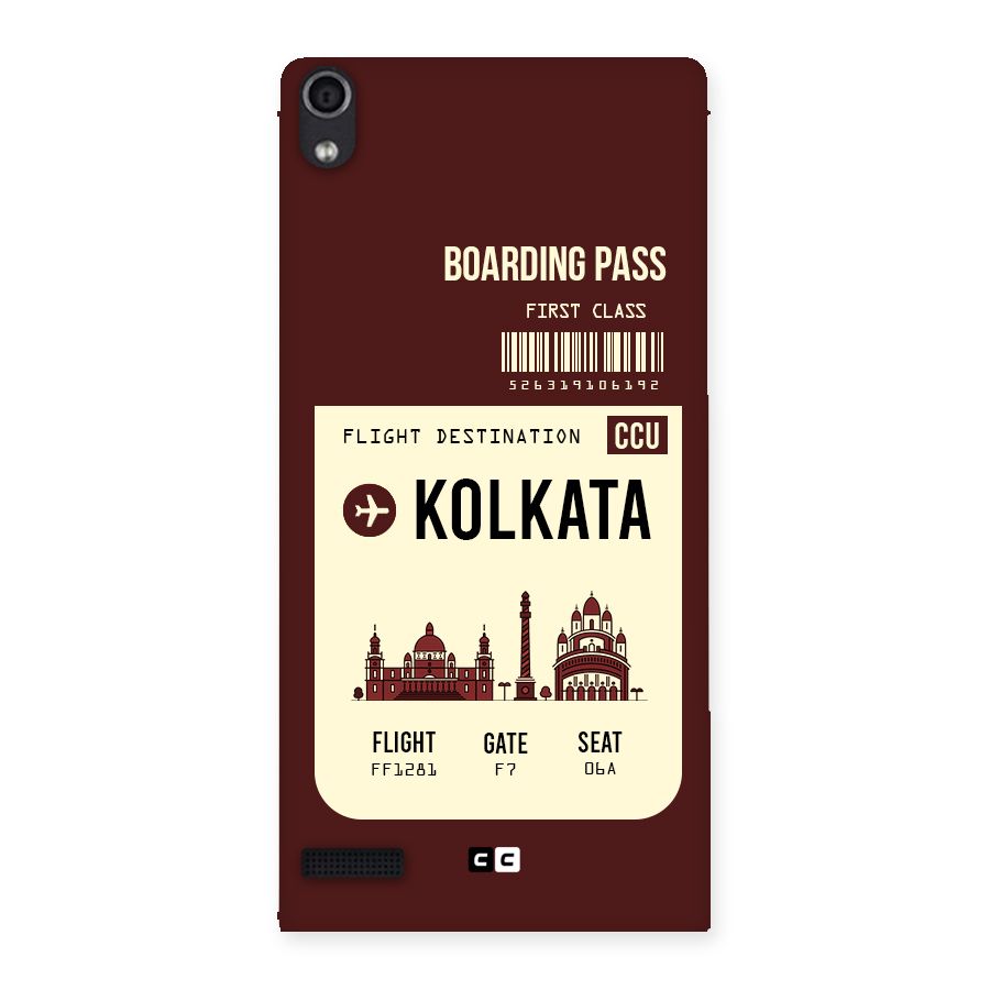 Kolkata Boarding Pass Back Case for Ascend P6