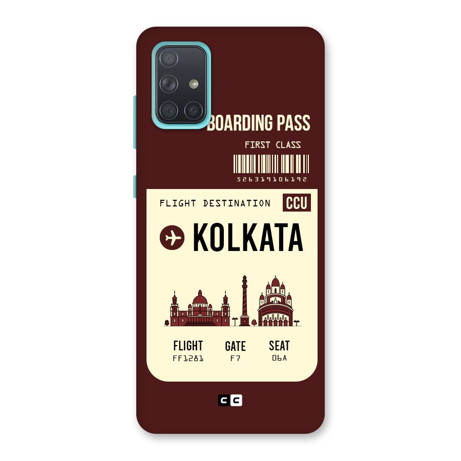 Kolkata Boarding Pass Back Case for Galaxy A71
