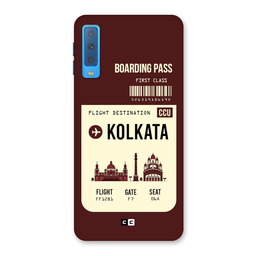 Kolkata Boarding Pass Back Case for Galaxy A7 (2018)