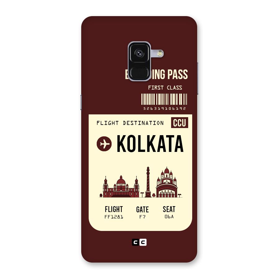 Kolkata Boarding Pass Back Case for Galaxy A8 Plus