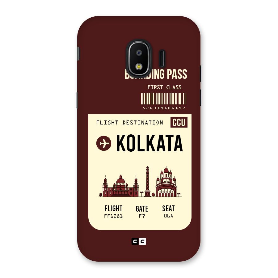 Kolkata Boarding Pass Back Case for Galaxy J2 Pro 2018