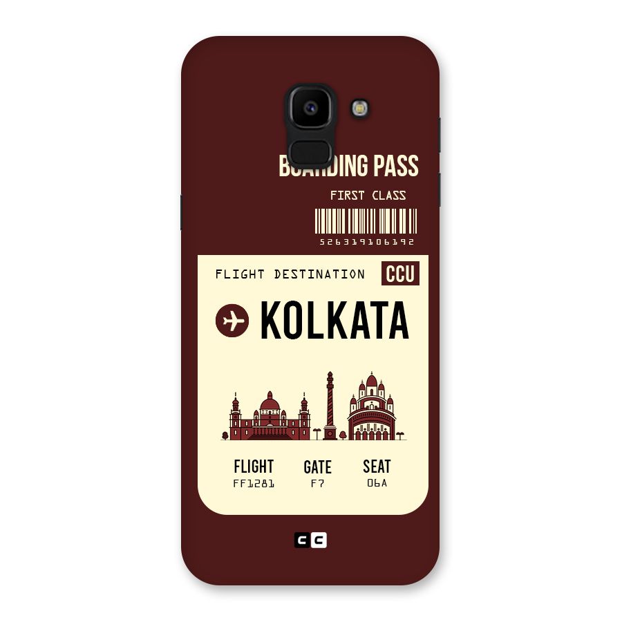 Kolkata Boarding Pass Back Case for Galaxy J6