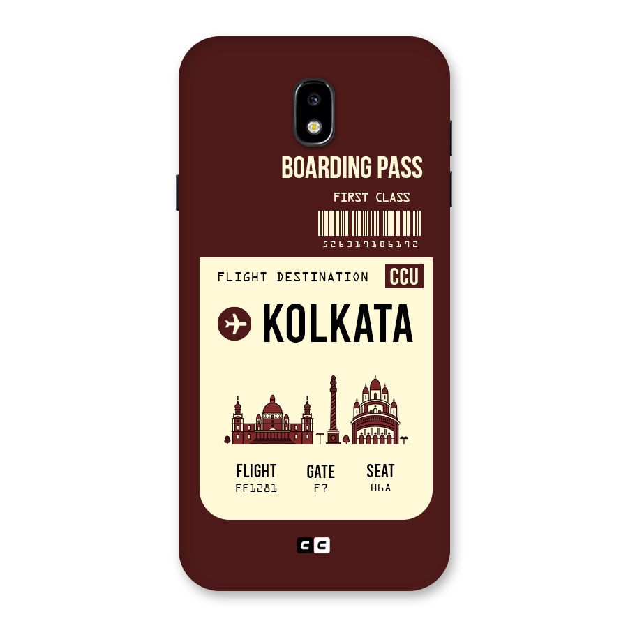 Kolkata Boarding Pass Back Case for Galaxy J7 Pro