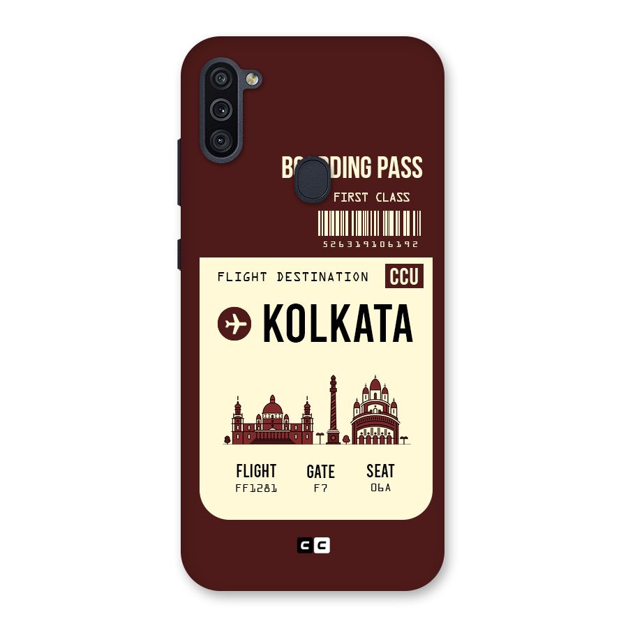 Kolkata Boarding Pass Back Case for Galaxy M11