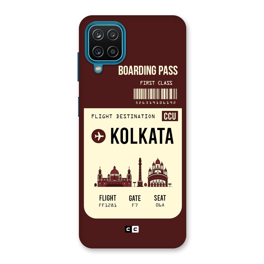 Kolkata Boarding Pass Back Case for Galaxy M12