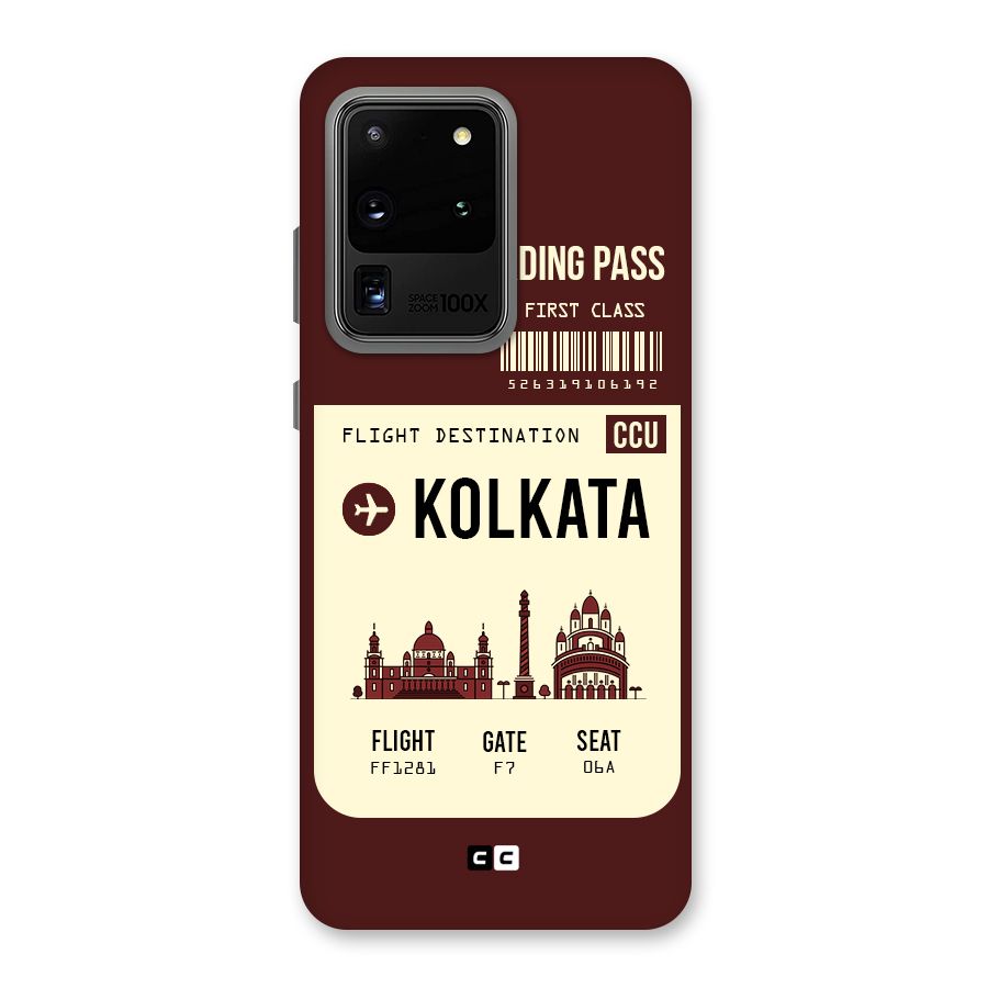 Kolkata Boarding Pass Back Case for Galaxy S20 Ultra