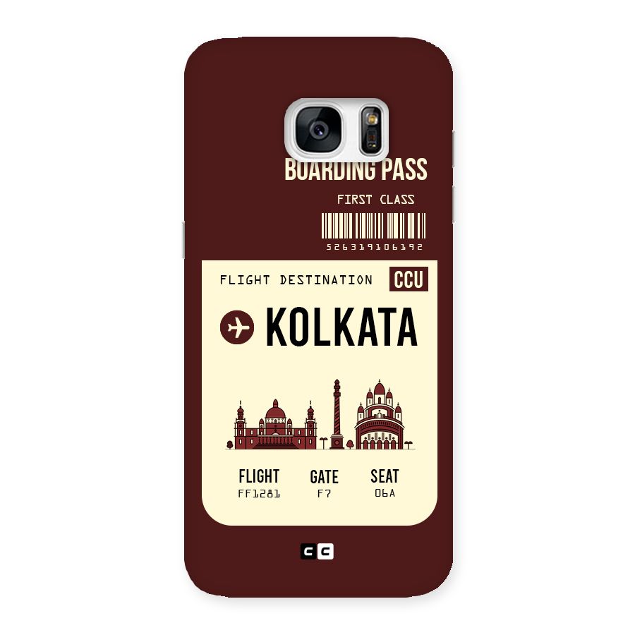 Kolkata Boarding Pass Back Case for Galaxy S7 Edge
