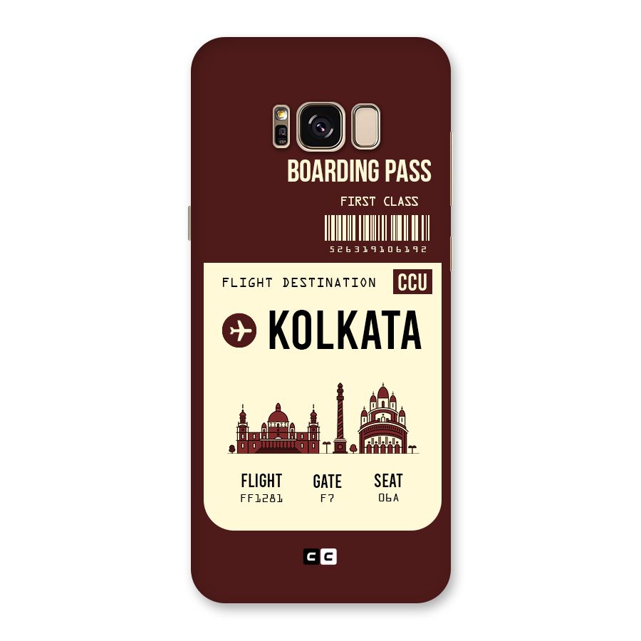 Kolkata Boarding Pass Back Case for Galaxy S8 Plus