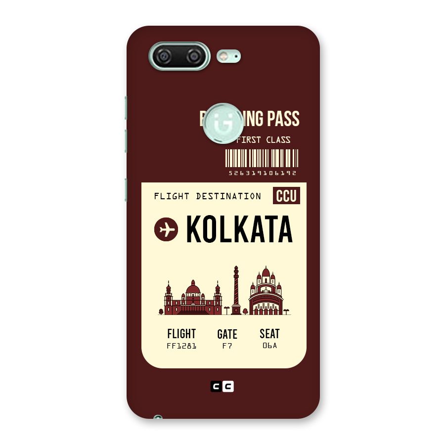 Kolkata Boarding Pass Back Case for Gionee S10