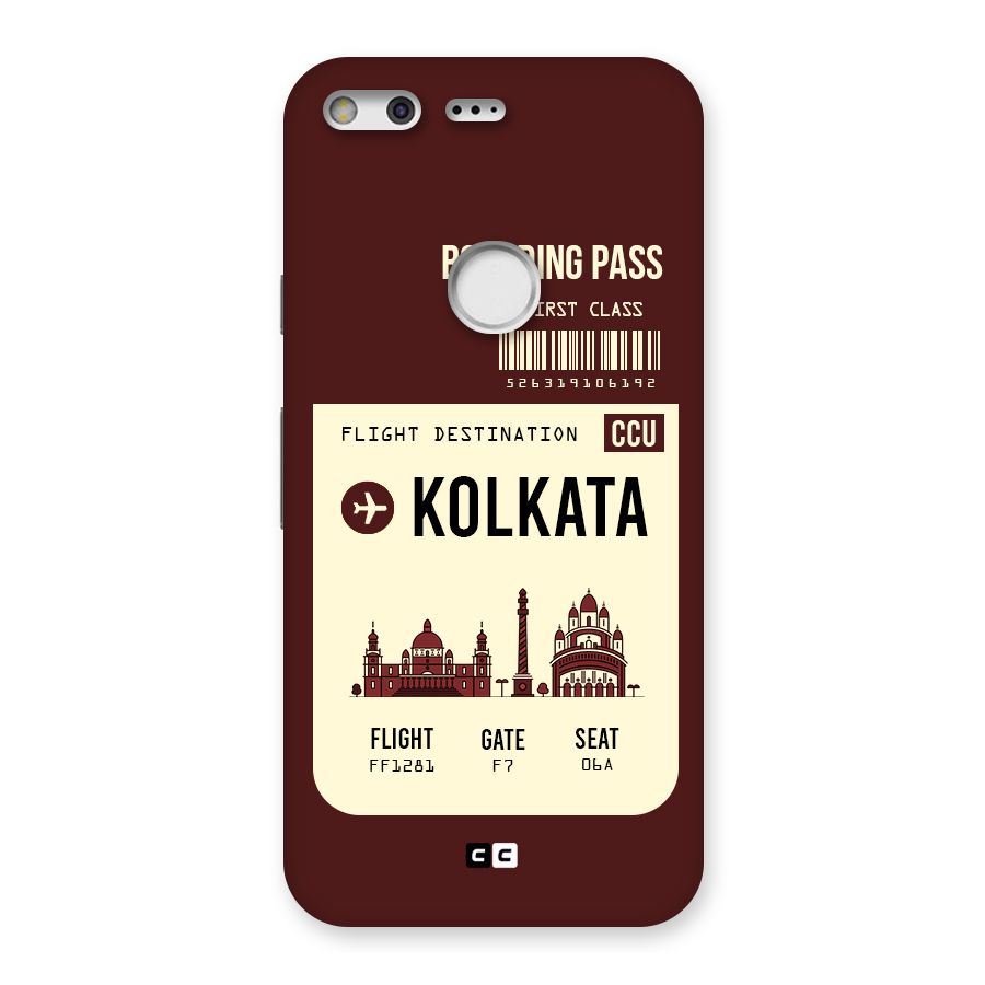 Kolkata Boarding Pass Back Case for Google Pixel