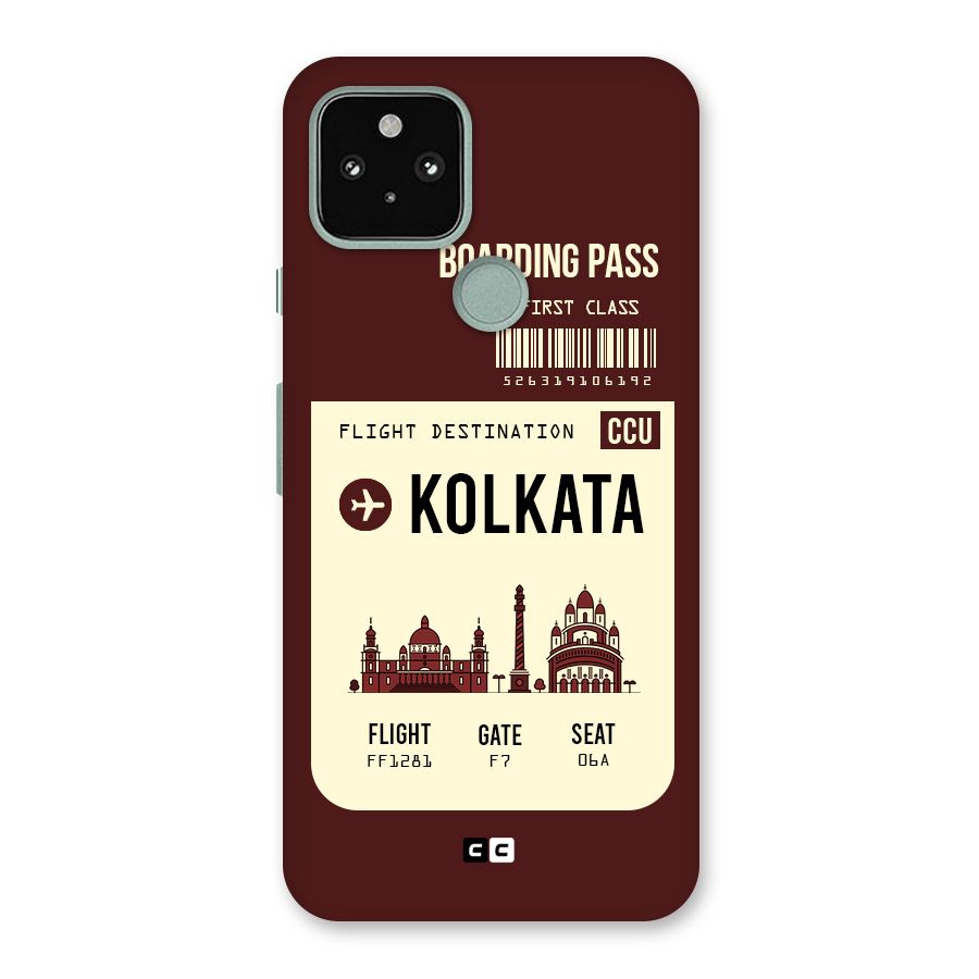 Kolkata Boarding Pass Back Case for Google Pixel 5