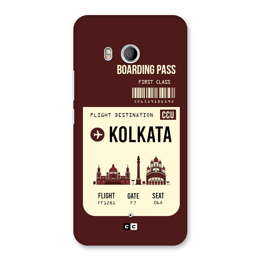 Kolkata Boarding Pass Back Case for HTC U11