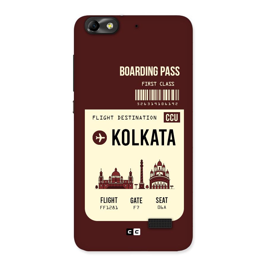 Kolkata Boarding Pass Back Case for Honor 4C