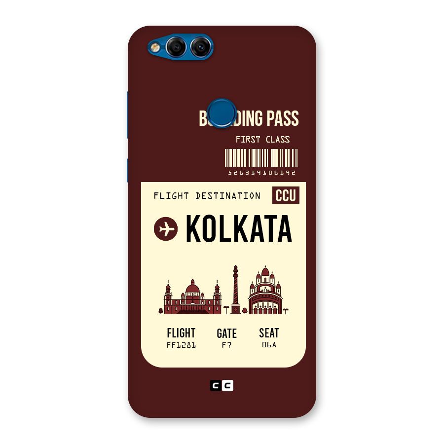 Kolkata Boarding Pass Back Case for Honor 7X
