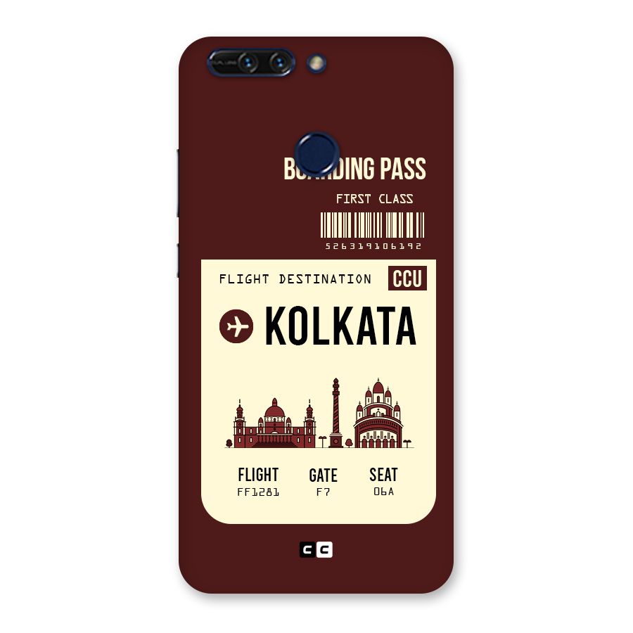 Kolkata Boarding Pass Back Case for Honor 8 Pro