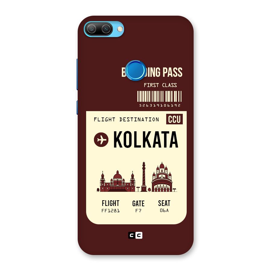 Kolkata Boarding Pass Back Case for Honor 9N
