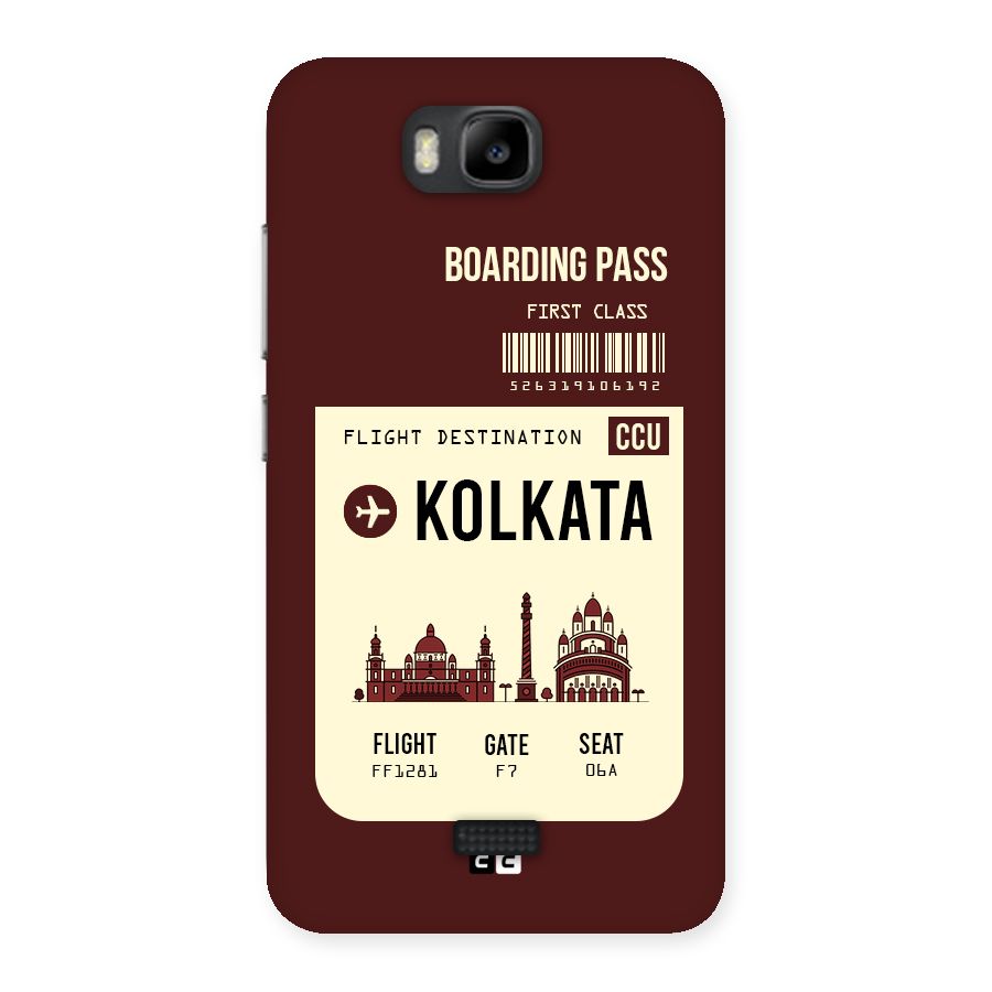 Kolkata Boarding Pass Back Case for Honor Bee