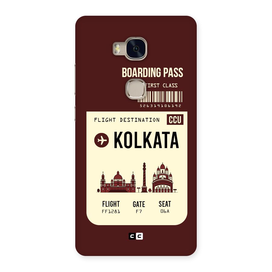 Kolkata Boarding Pass Back Case for Huawei Honor 5X
