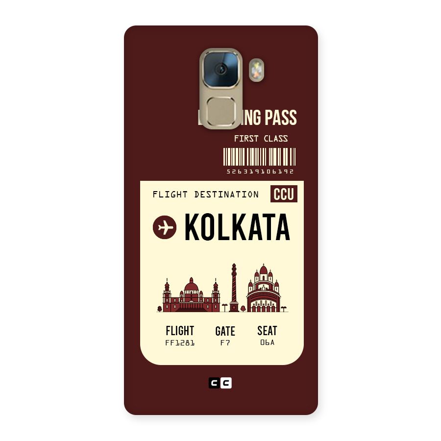 Kolkata Boarding Pass Back Case for Huawei Honor 7