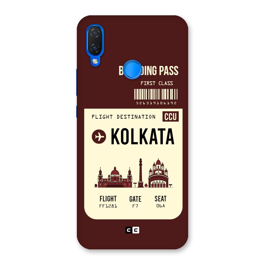 Kolkata Boarding Pass Back Case for Huawei P Smart+