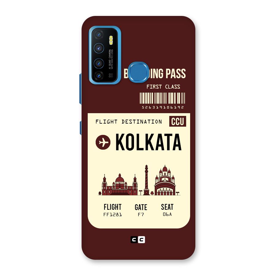 Kolkata Boarding Pass Back Case for Infinix Hot 9