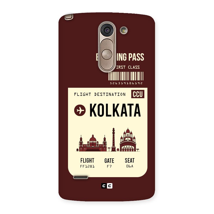 Kolkata Boarding Pass Back Case for LG G3 Stylus