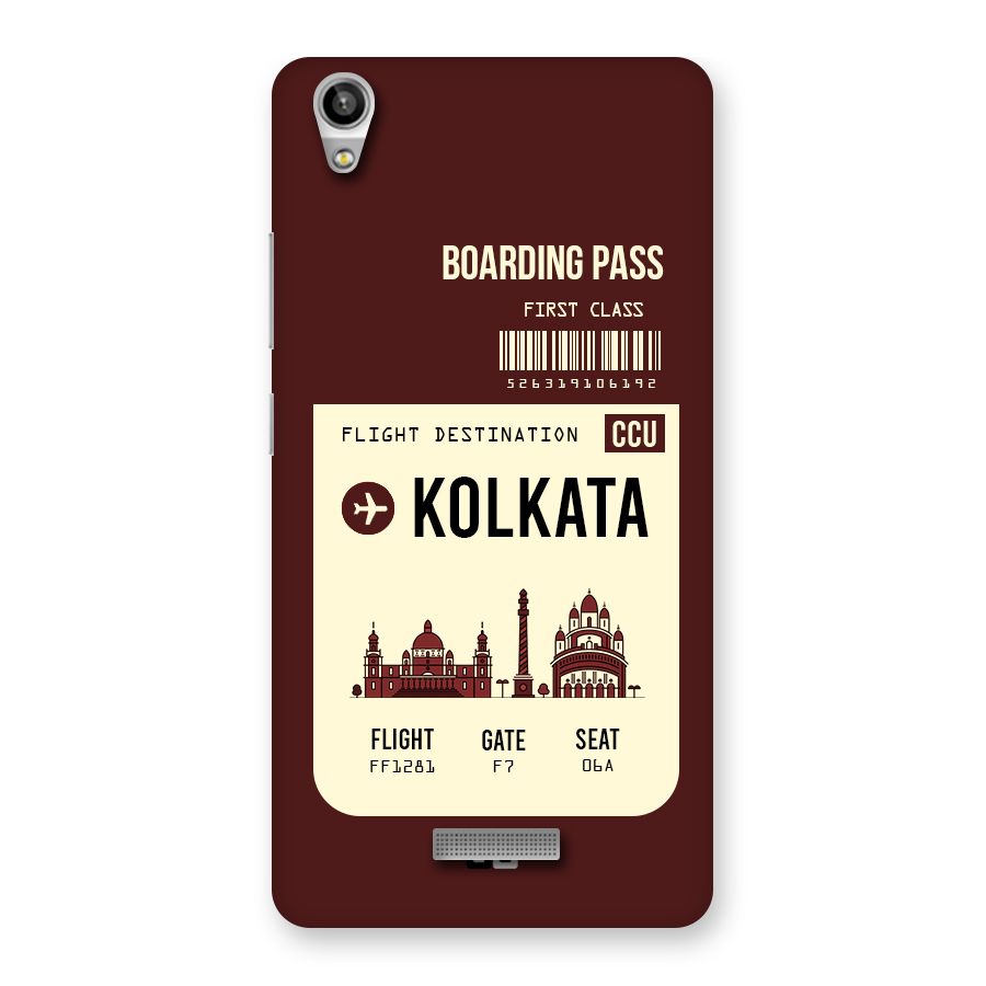 Kolkata Boarding Pass Back Case for Lava-Pixel-V1