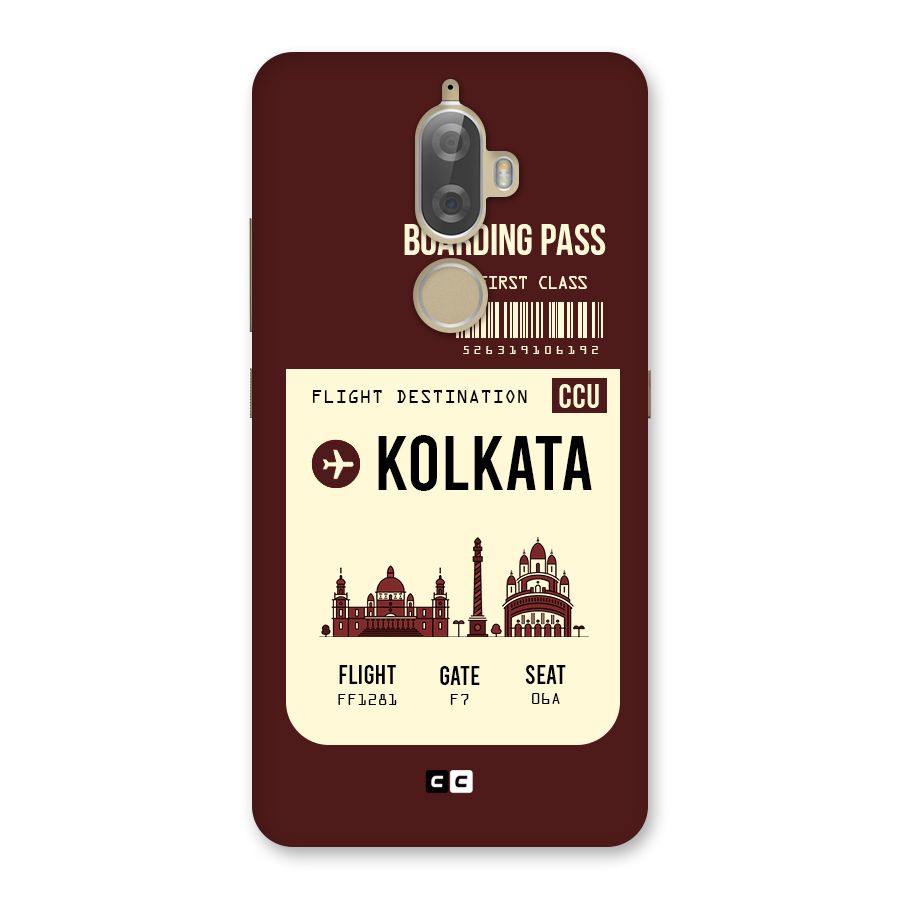 Kolkata Boarding Pass Back Case for Lenovo K8 Plus