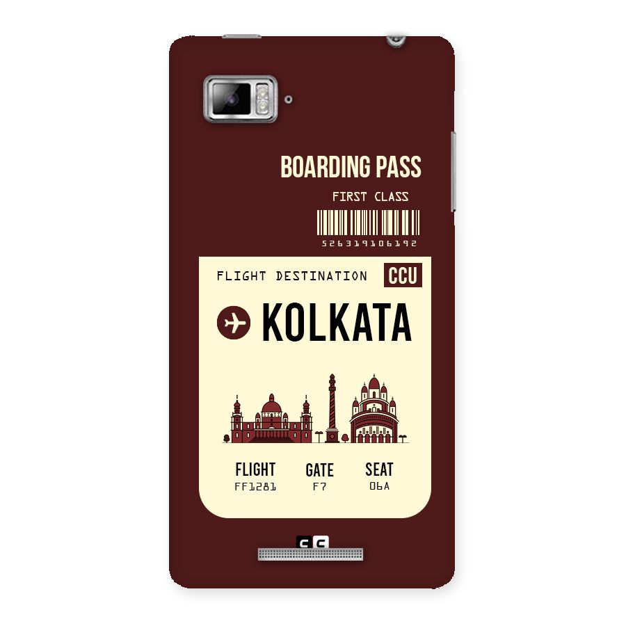 Kolkata Boarding Pass Back Case for Lenovo Vibe Z K910