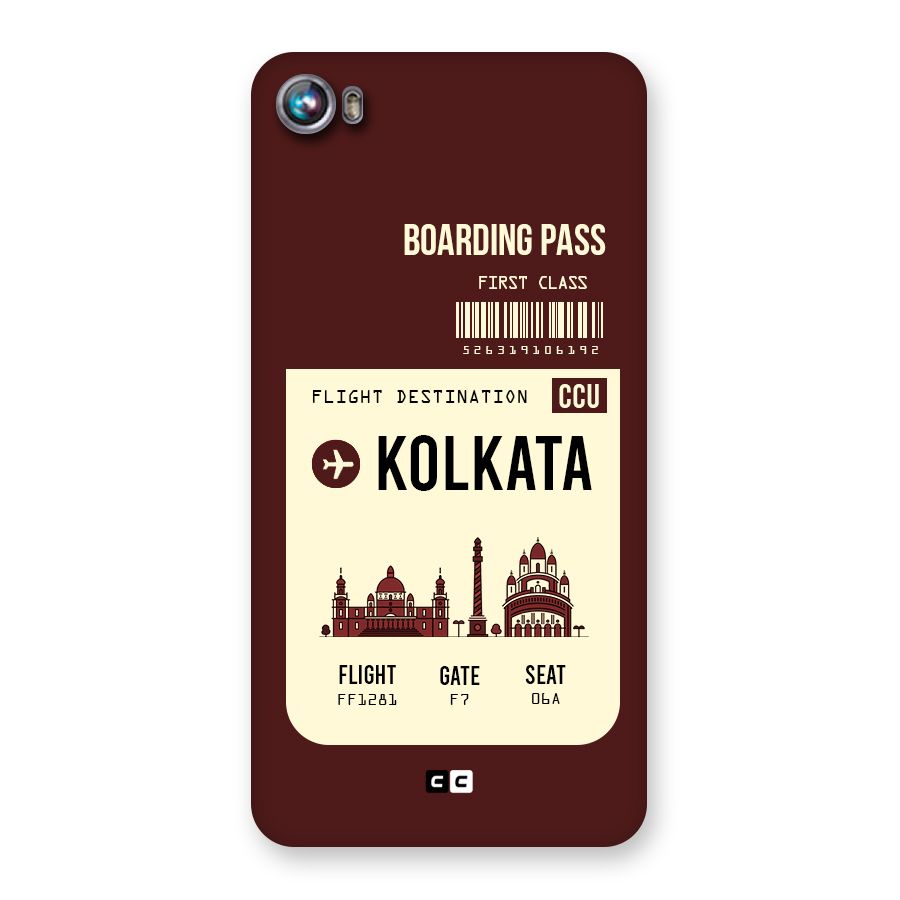 Kolkata Boarding Pass Back Case for Micromax Canvas Fire 4 A107