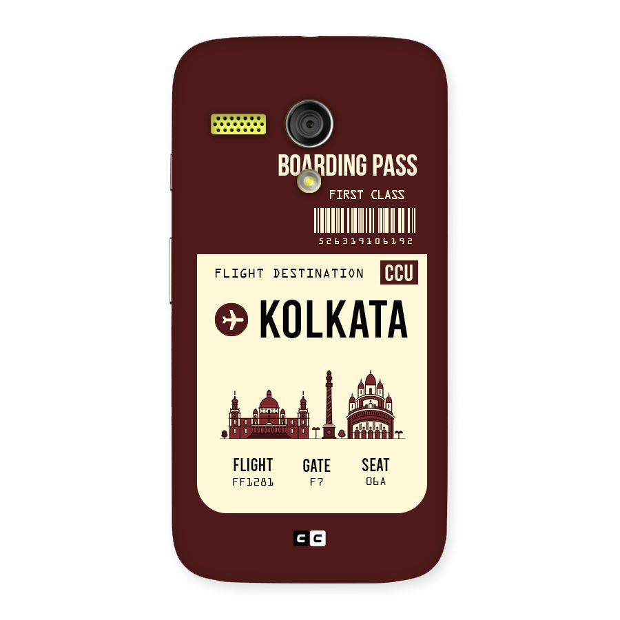 Kolkata Boarding Pass Back Case for Moto G