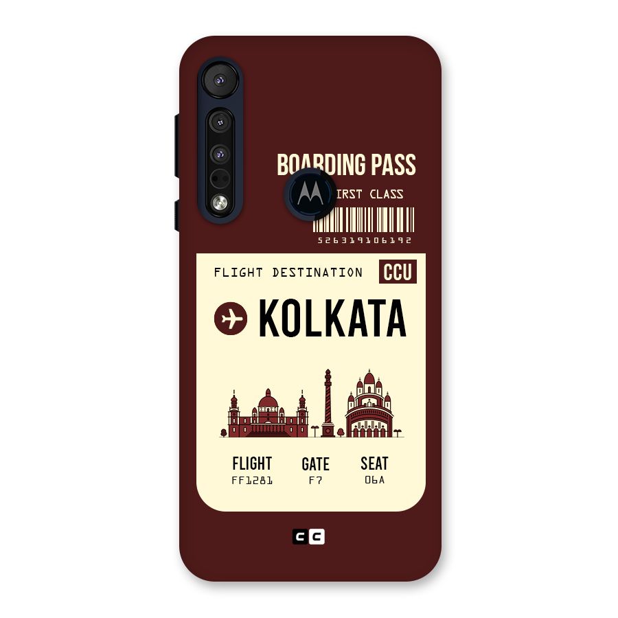 Kolkata Boarding Pass Back Case for Motorola One Macro