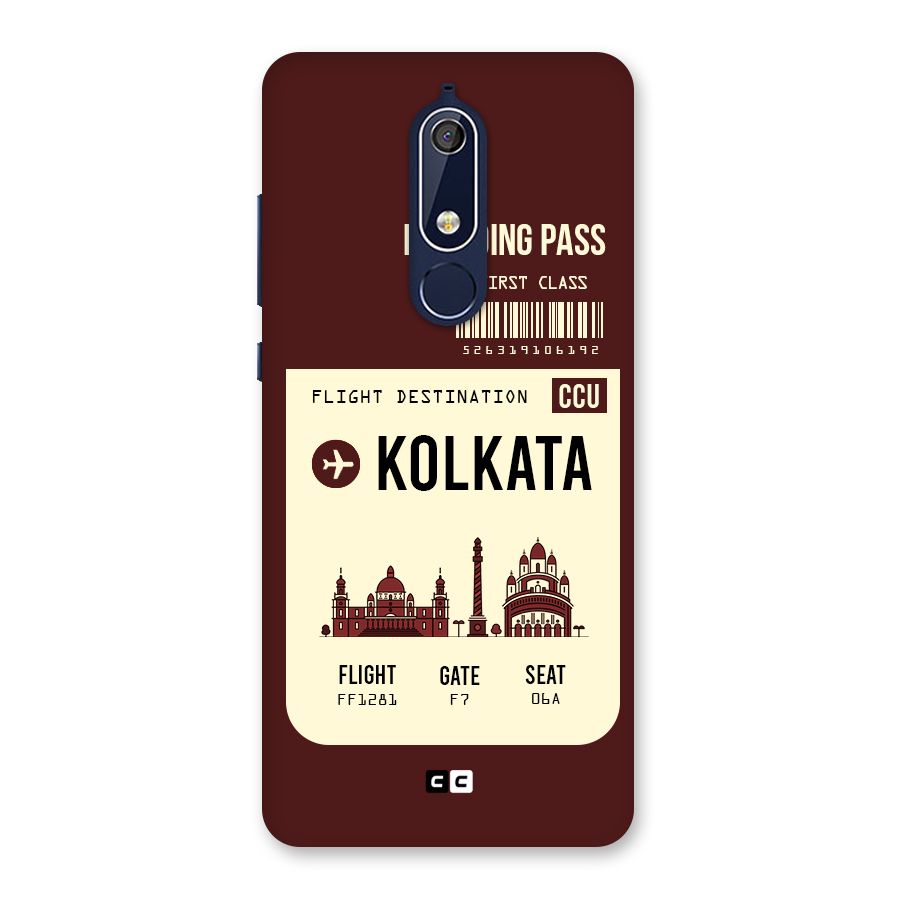 Kolkata Boarding Pass Back Case for Nokia 5.1