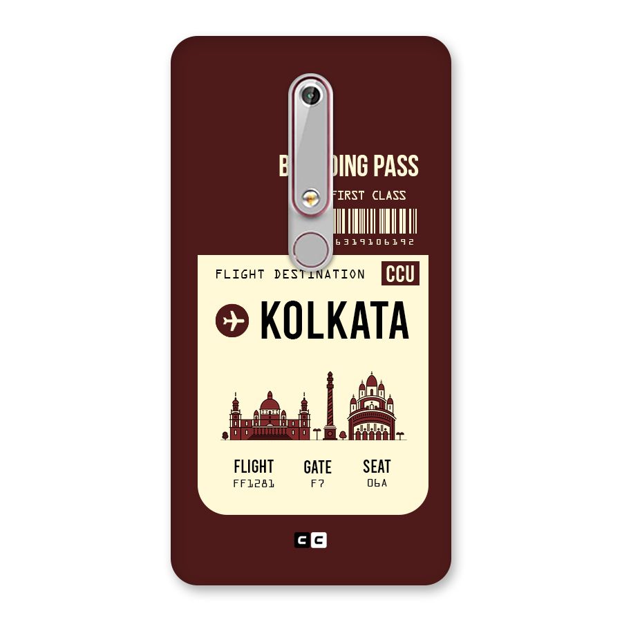 Kolkata Boarding Pass Back Case for Nokia 6.1