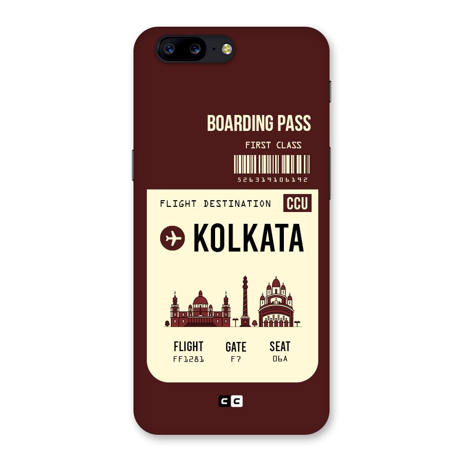 Kolkata Boarding Pass Back Case for OnePlus 5