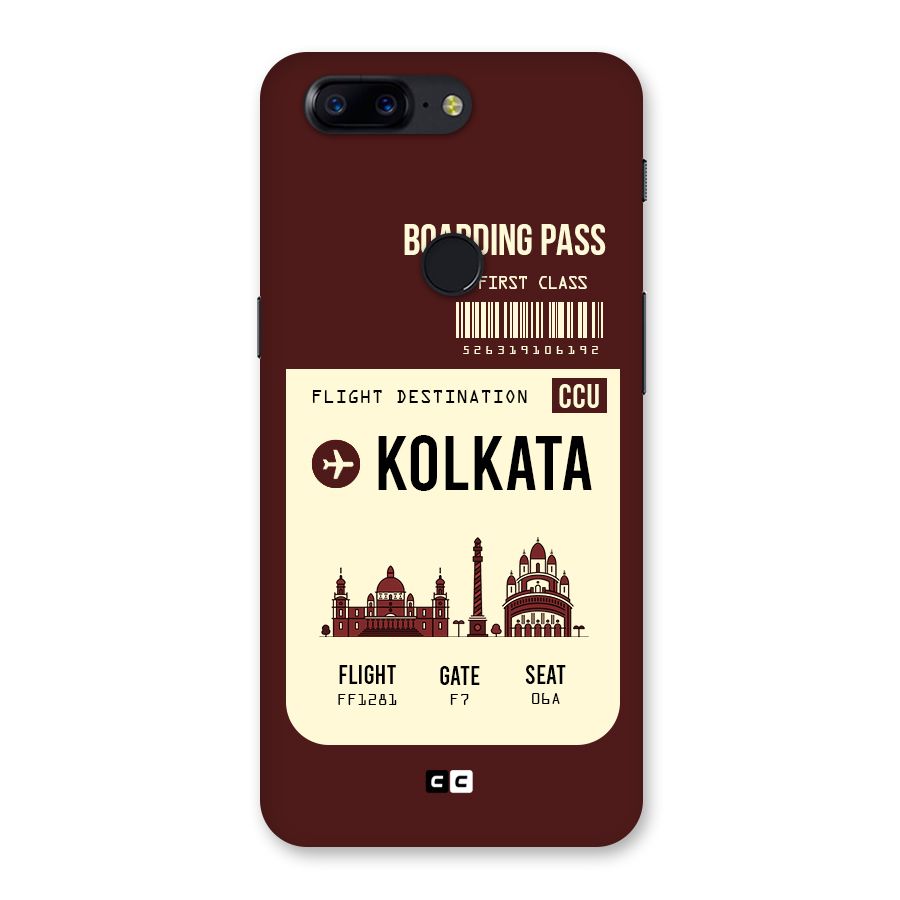 Kolkata Boarding Pass Back Case for OnePlus 5T