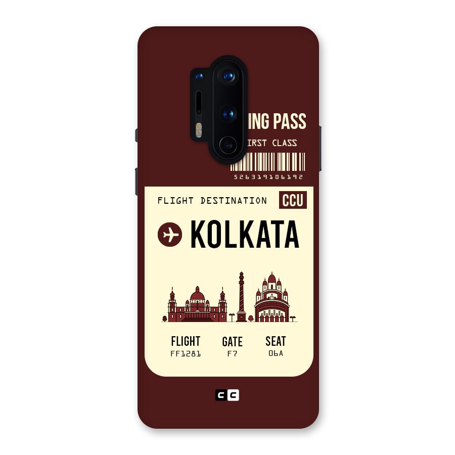 Kolkata Boarding Pass Back Case for OnePlus 8 Pro