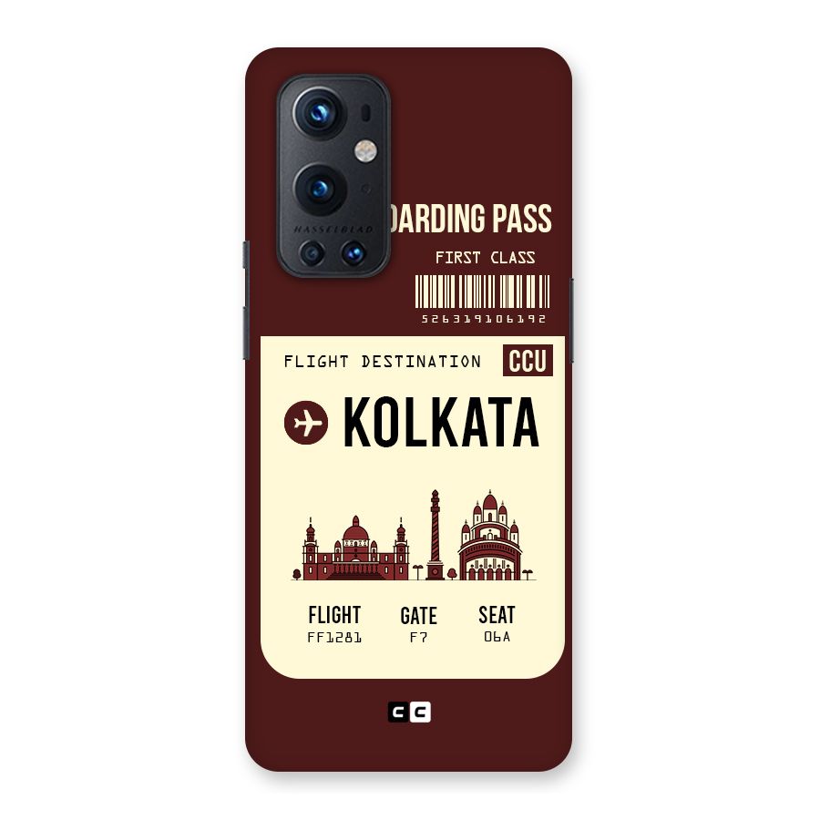 Kolkata Boarding Pass Back Case for OnePlus 9 Pro